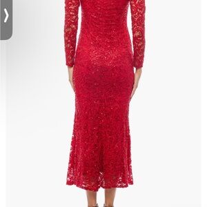 Marian Sequin Lace Long Sleeve Gown